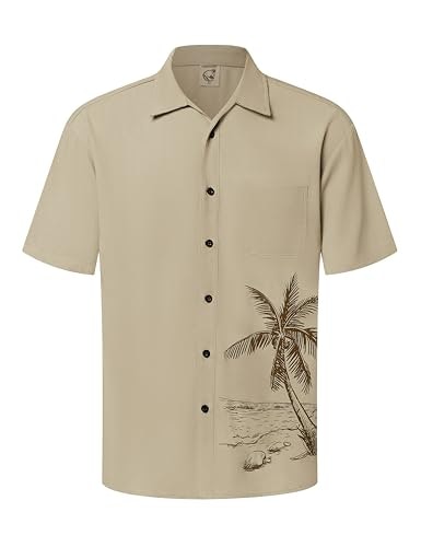 Hardaddy Men's Hawaiian Coconut Print Short Sleeve Shirt: $18.98 Hardaddy Men's Hawaiian Coconut Print Short Sleeve Shirt: $18.98