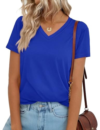 Yucolen Women's V-Neck Short Sleeve T-Shirt: $14.98 Yucolen Women's V-Neck Short Sleeve T-Shirt: $14.98