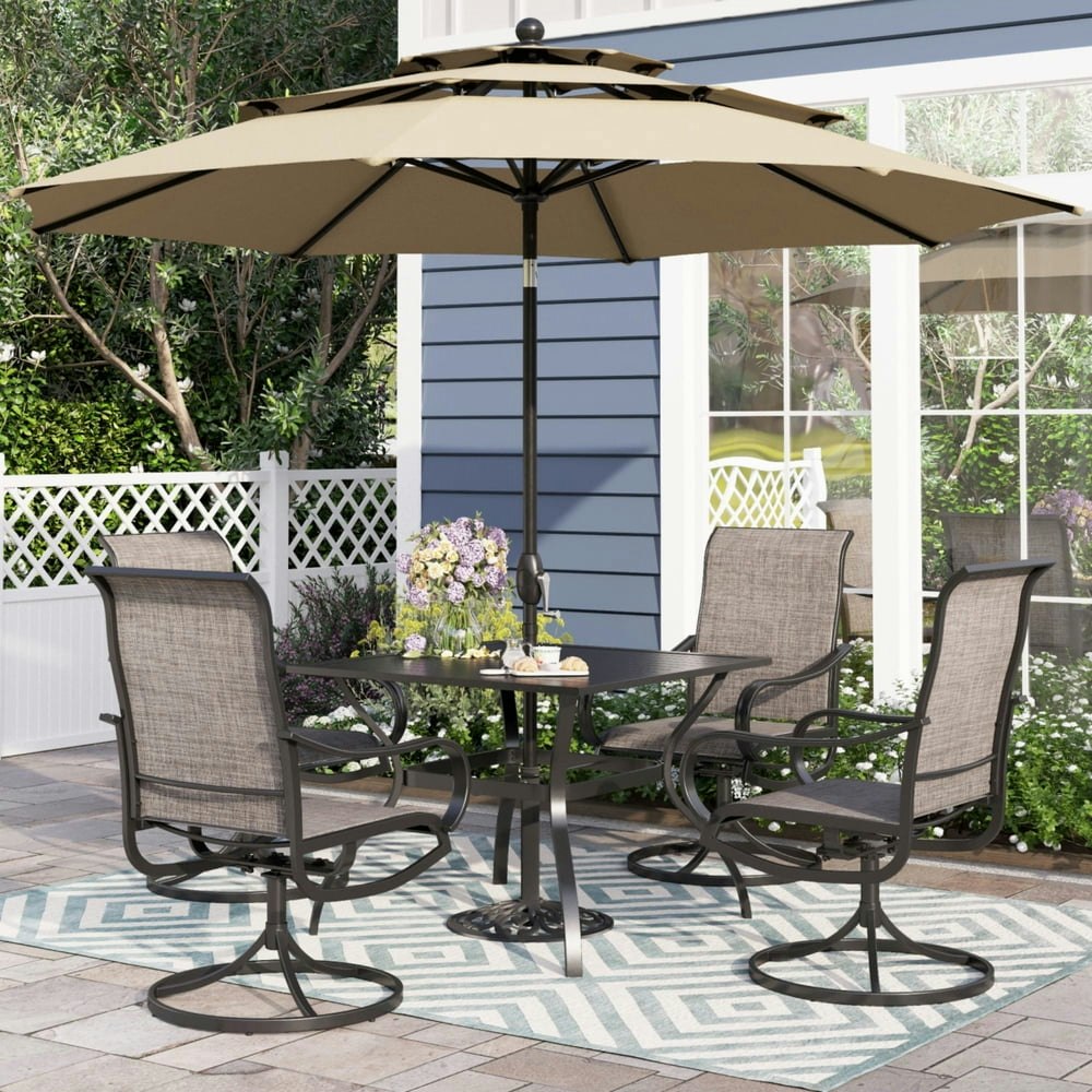 Alpha Joy 10-Foot 3-Tier Auto-Tilt Patio Umbrella: $99.99