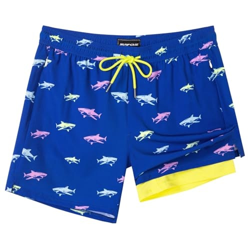 Surf Cuz Men's Compression Liner Swim Trunks: $28.04