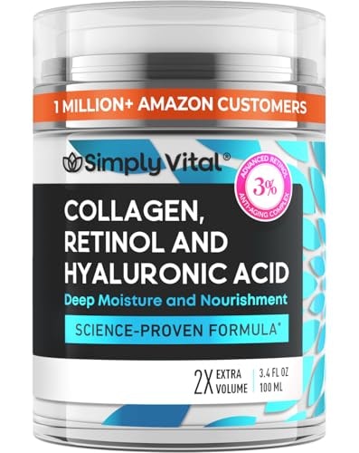 SimplyVital Retinol Collagen Hyaluronic Acid Face Moisturizer 3.4-oz.: $33.97