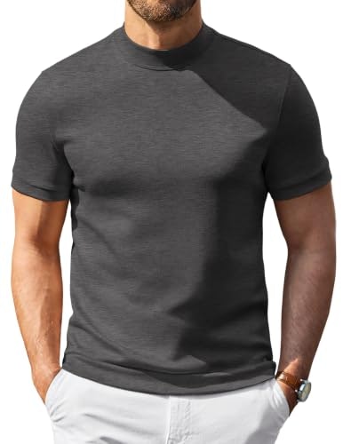 Coofandy Men's Mock Turtleneck Short Sleeve Sweater: $14.99 Coofandy Men's Mock Turtleneck Short Sleeve Sweater: $14.99