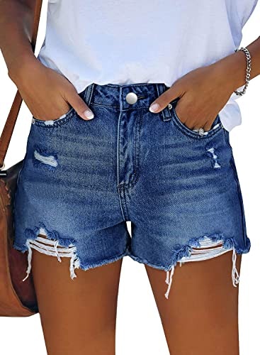 Women's Mid-Rise Distressed Denim Shorts: $25.56 Women's Mid-Rise Distressed Denim Shorts: $25.56