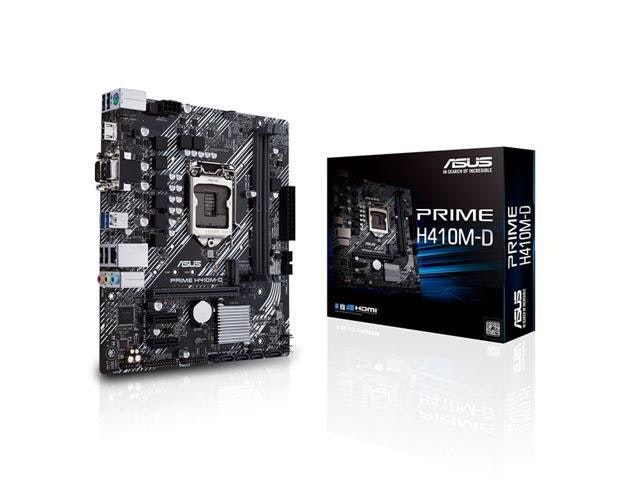 Asus Prime H410M-D LGA 1200 Intel DDR4 Micro ATX Motherboard: $117.50 Asus Prime H410M-D LGA 1200 Intel DDR4 Micro ATX Motherboard: $117.50