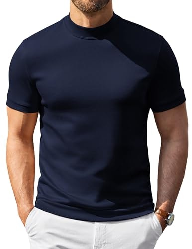 Coofandy Men's Mock Turtleneck Short-Sleeve Sweater: $14.49 Coofandy Men's Mock Turtleneck Short-Sleeve Sweater: $14.49