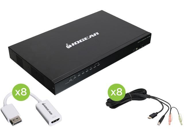 IOGEAR 8-Port USB and PS/2 HD DisplayPort KVM Kit: $767.63