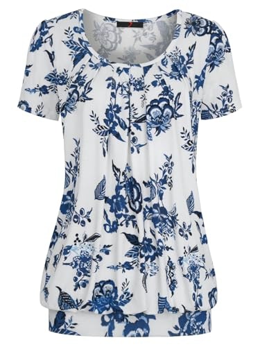 DJT Women's Short Sleeve Pleated Casual Blouse: $19.99 DJT Women's Short Sleeve Pleated Casual Blouse: $19.99