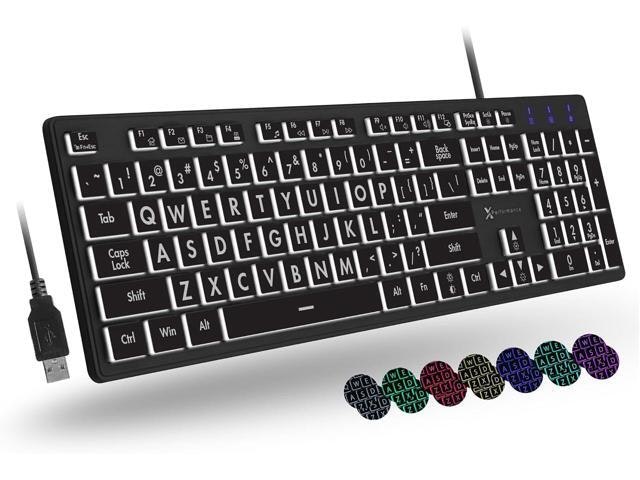 X9 Large Print Backlit Wired Keyboard: $43.39 X9 Large Print Backlit Wired Keyboard: $43.39