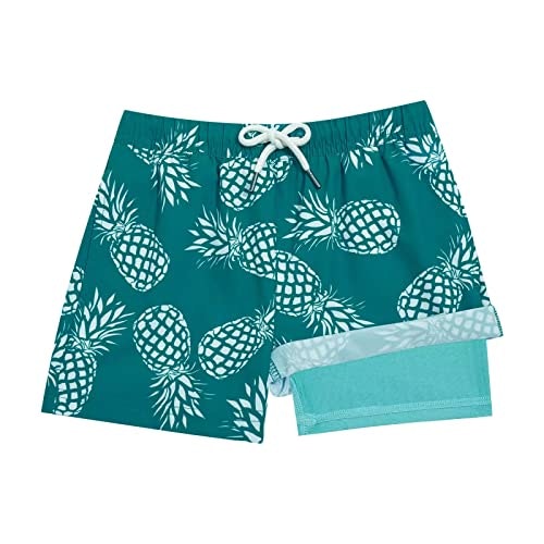 Brisira Boys Stretchy Swim Trunks with Liner: $19.54