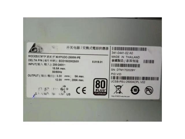 Cisco UCSB-PSU-2500ACPL 2,500W Power Supply: $365.20 Cisco UCSB-PSU-2500ACPL 2,500W Power Supply: $365.20