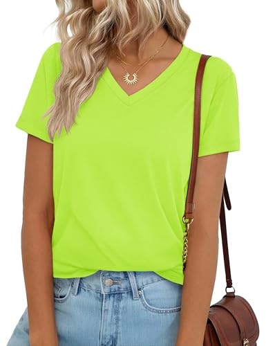 Yucolen Women's V-Neck Short Sleeve T-Shirt: $14.98 Yucolen Women's V-Neck Short Sleeve T-Shirt: $14.98