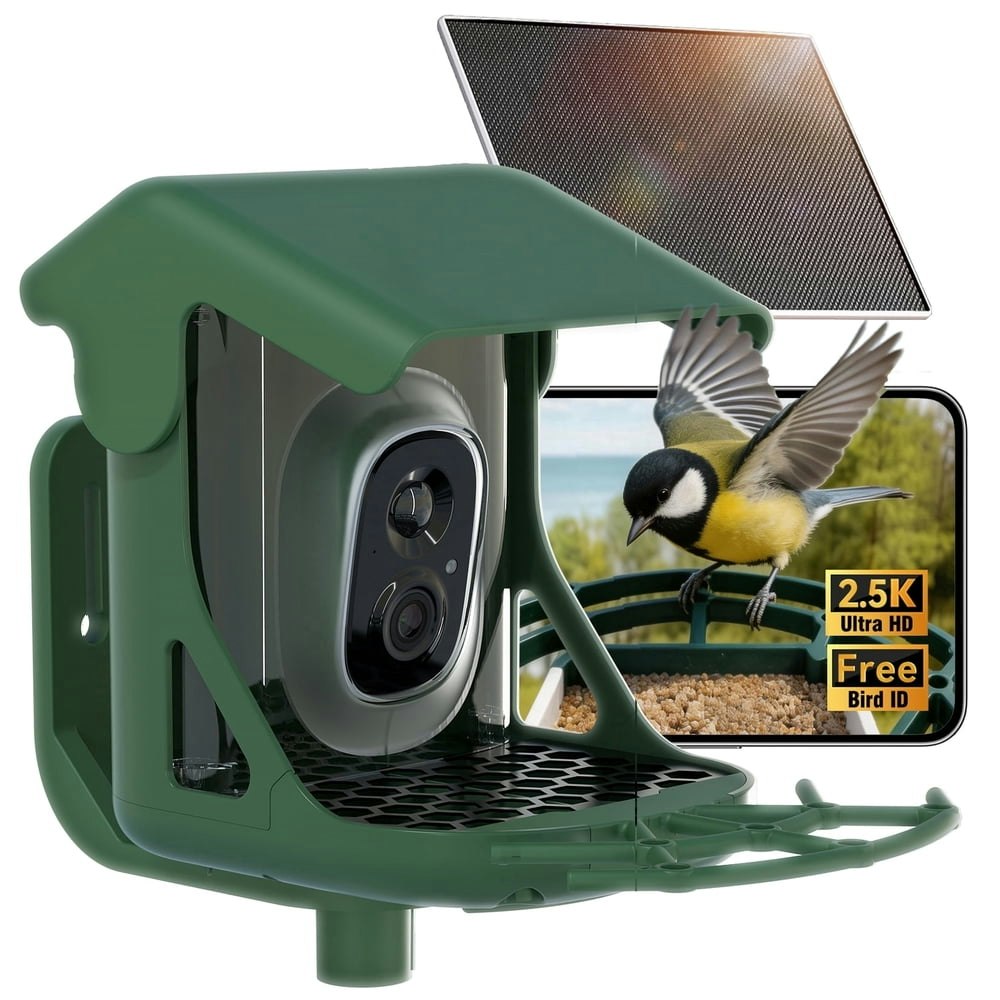 Cinmoore 2.5K Solar-Powered Smart Bird Feeder Camera: $62.99 Cinmoore 2.5K Solar-Powered Smart Bird Feeder Camera: $62.99