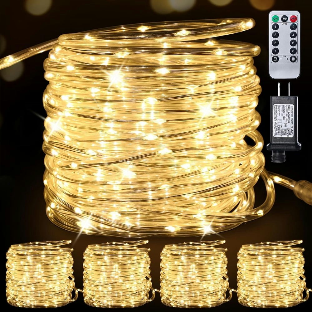 Resnice 165-Foot 500-LED Connectable Rope Lights 5-Pack: $49.96 Resnice 165-Foot 500-LED Connectable Rope Lights 5-Pack: $49.96