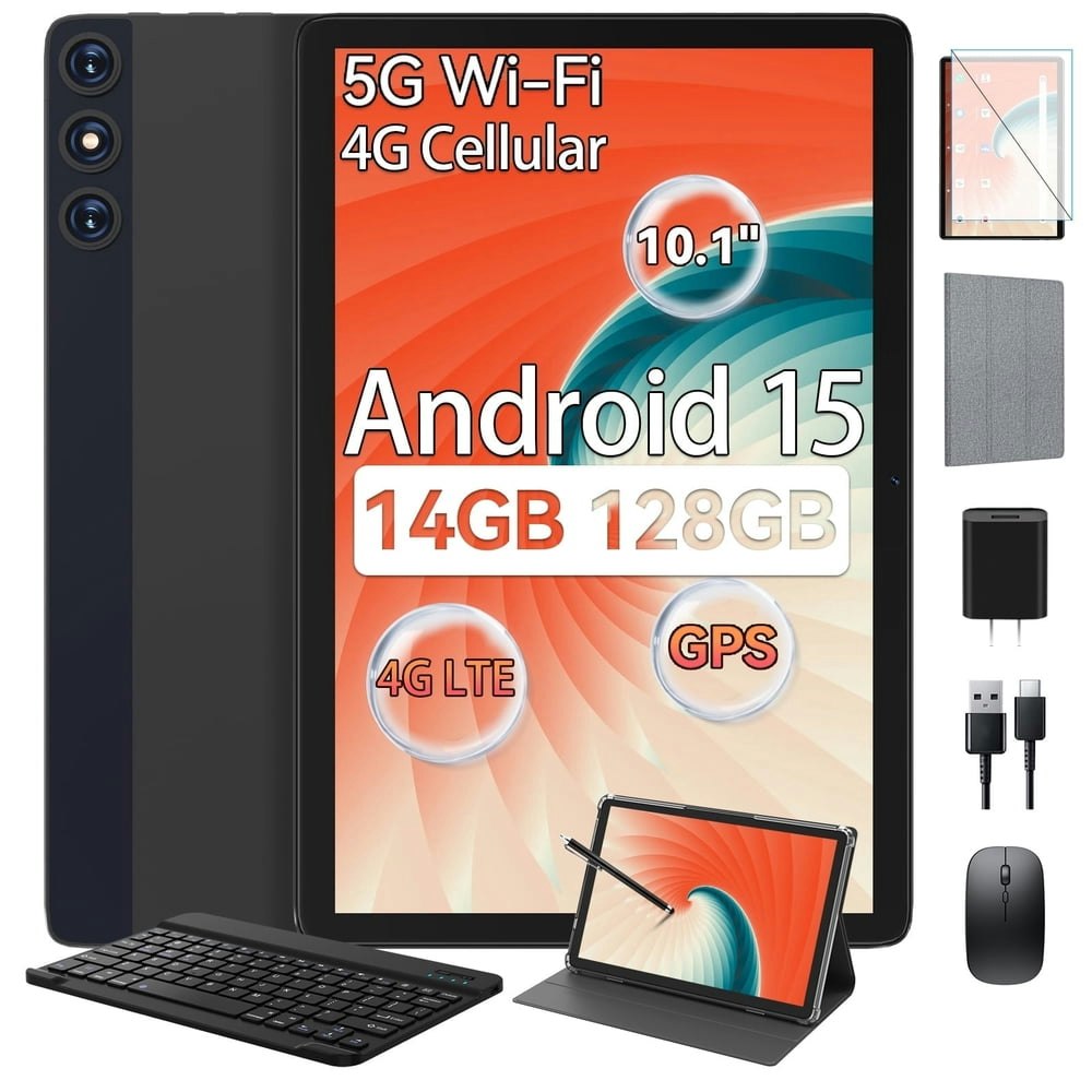 10-inch 128GB Android 15 Tablet with Keyboard: $106.39 10-inch 128GB Android 15 Tablet with Keyboard: $106.39