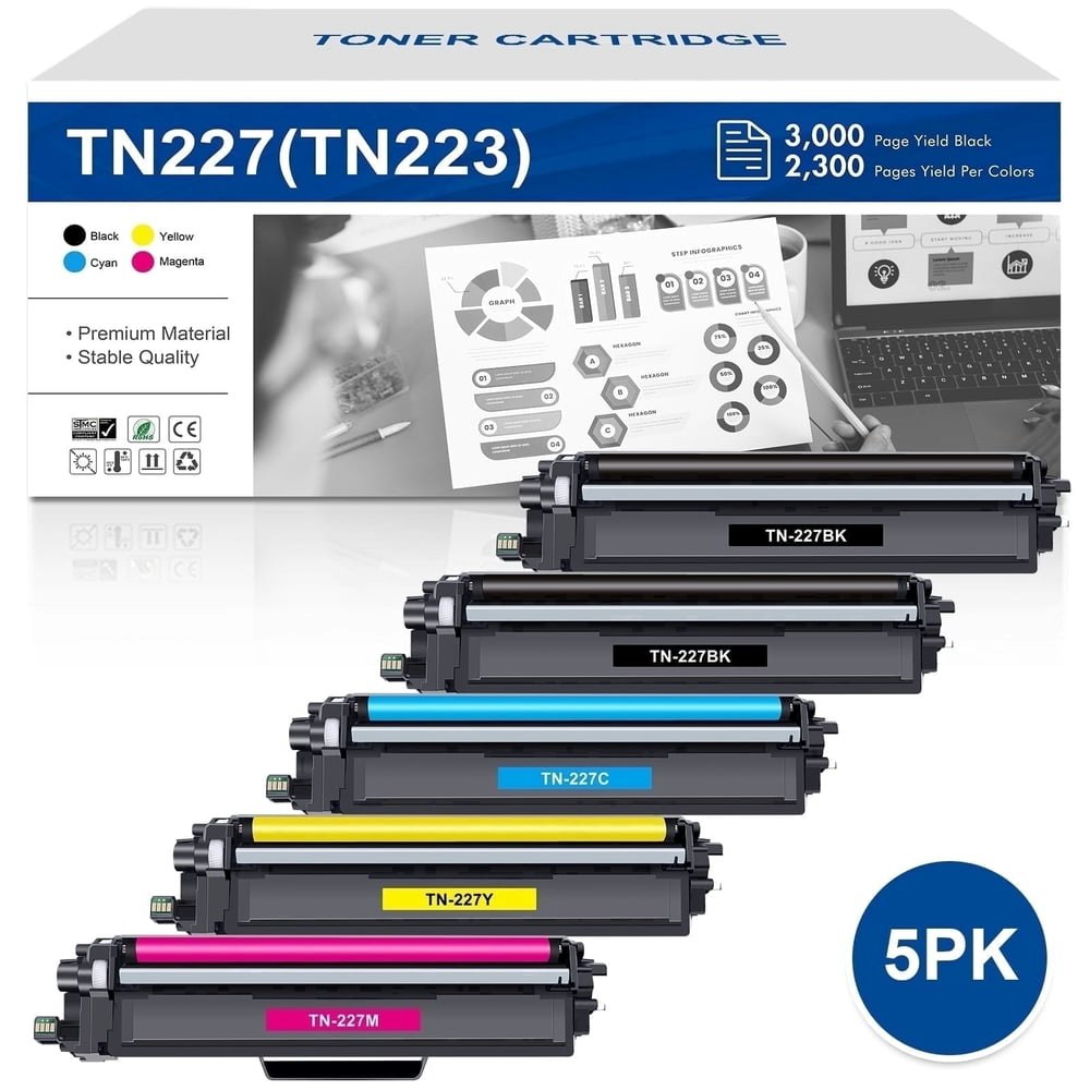 TN227 Compatible Toner Cartridge 5-Pack: $32.88 TN227 Compatible Toner Cartridge 5-Pack: $32.88
