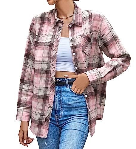 Sangtree Women's Flannel Plaid Long Sleeve Shirt: $19.99 Sangtree Women's Flannel Plaid Long Sleeve Shirt: $19.99