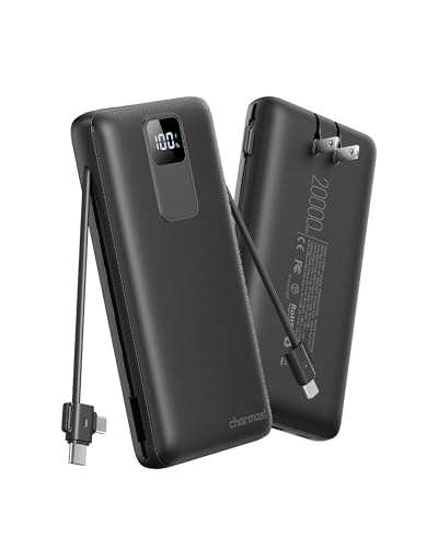 Charmast 20,000mAh Portable Charger with Built-in Cables and AC Wall Plug: $32.98 Charmast 20,000mAh Portable Charger with Built-in Cables and AC Wall Plug: $32.98