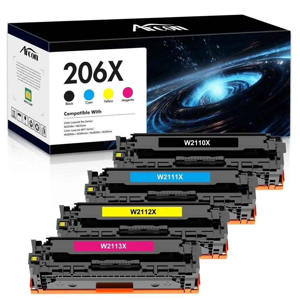 Compatible HP 206X W2110X Toner Cartridge 4-Pack: $49.87 Compatible HP 206X W2110X Toner Cartridge 4-Pack: $49.87