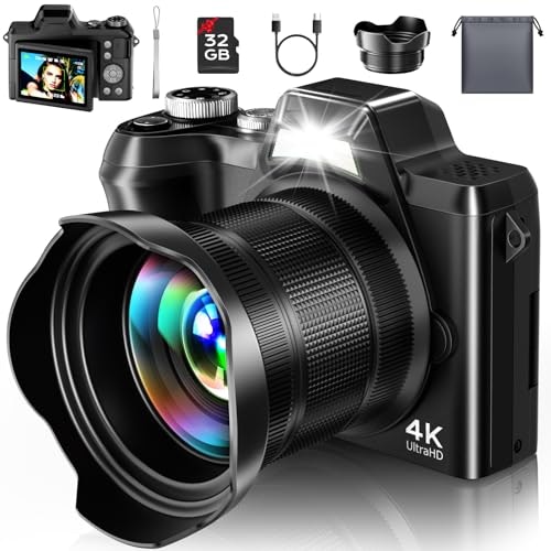 4K 56MP Digital Vlogging Camera with 32GB Card: $59.98 4K 56MP Digital Vlogging Camera with 32GB Card: $59.98