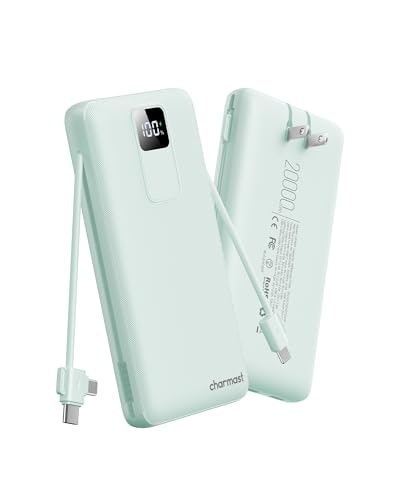 Charmast 20,000mAh Portable Charger with Built-in Cables and AC Wall Plug: $32.99 Charmast 20,000mAh Portable Charger with Built-in Cables and AC Wall Plug: $32.99