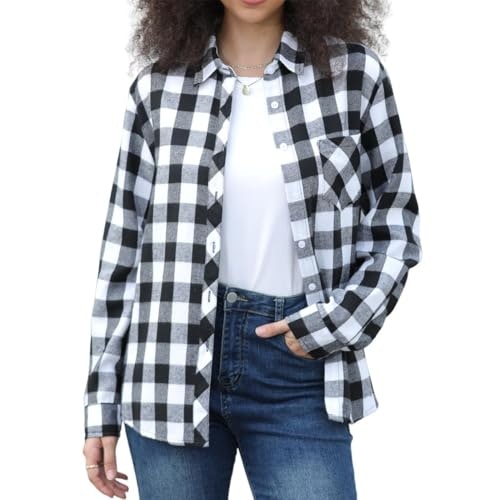 Sangtree Women's Long Sleeve Flannel Plaid Shirt: $21.24 Sangtree Women's Long Sleeve Flannel Plaid Shirt: $21.24