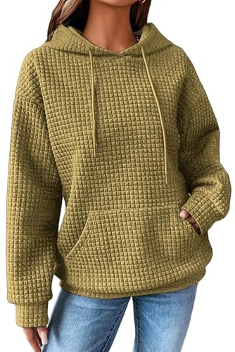 Shewin Women's Waffle Knit Hoodie: $19.98 Shewin Women's Waffle Knit Hoodie: $19.98