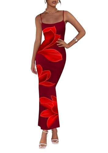 Prettygarden Women's Spaghetti Strap Floral Maxi Dress: $24.94 Prettygarden Women's Spaghetti Strap Floral Maxi Dress: $24.94