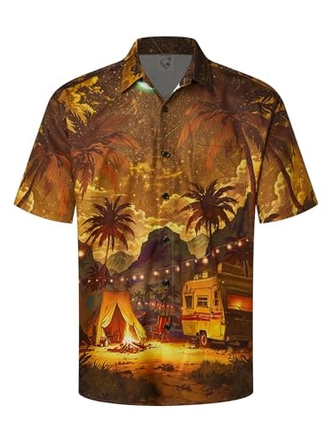 Hardaddy Men's Hawaiian Coconut Print Short Sleeve Shirt: $19.98 Hardaddy Men's Hawaiian Coconut Print Short Sleeve Shirt: $19.98