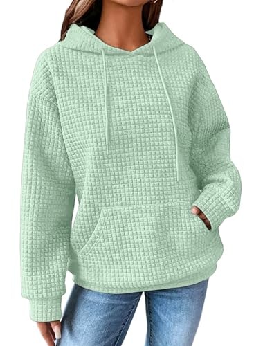 Shewin Women's Waffle Hoodie Pullover: $19.98