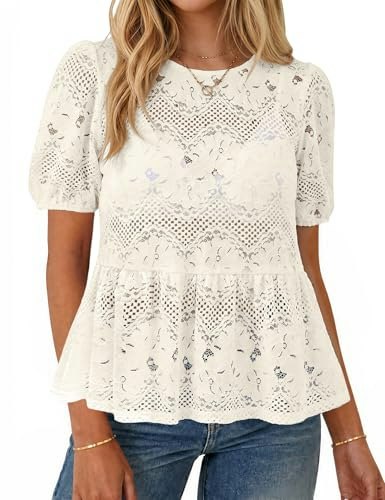 Simplee Women's Lace Peplum Blouse: $16.99