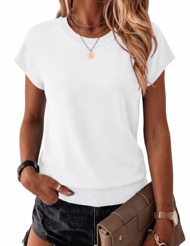 Zeagoo Women's Crewneck Short Sleeve Sweater: $13.88 Zeagoo Women's Crewneck Short Sleeve Sweater: $13.88