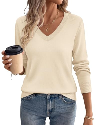 Zeagoo Women's V-Neck Long-Sleeve Sweater: $18.98 Zeagoo Women's V-Neck Long-Sleeve Sweater: $18.98