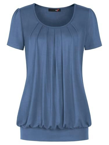 DJT Women's Short Sleeve Pleated Casual Blouse: $16.99 DJT Women's Short Sleeve Pleated Casual Blouse: $16.99