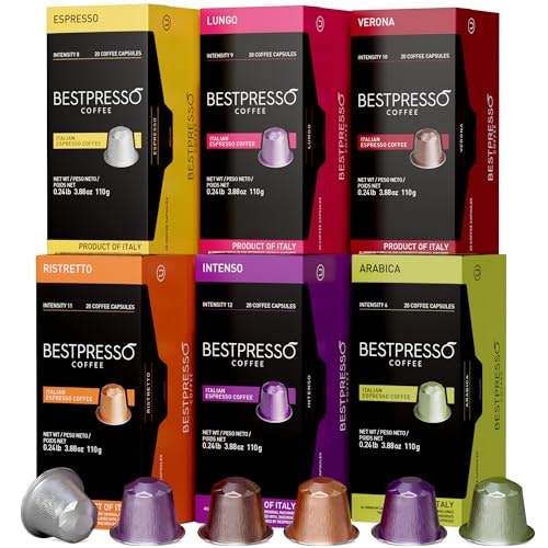 Bestpresso Coffee for Nespresso Original Machines 120-Pod Variety Pack: $31.19 Bestpresso Coffee for Nespresso Original Machines 120-Pod Variety Pack: $31.19