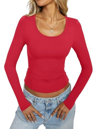 EasyGala Women's Long Sleeve Scoop Neck Shirt: $16.99