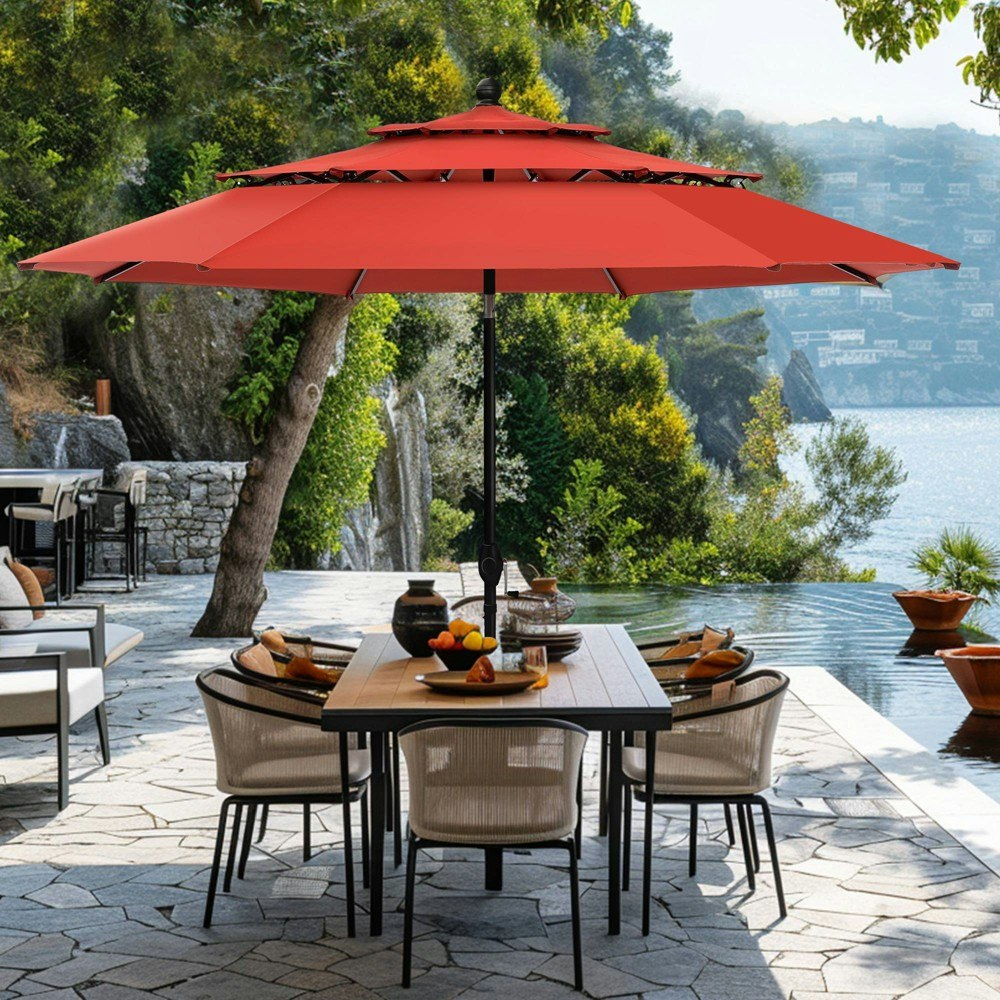 Captiva Designs 10x10-Foot 3-Tier Outdoor Patio Market Umbrella: $114.99 Captiva Designs 10x10-Foot 3-Tier Outdoor Patio Market Umbrella: $114.99
