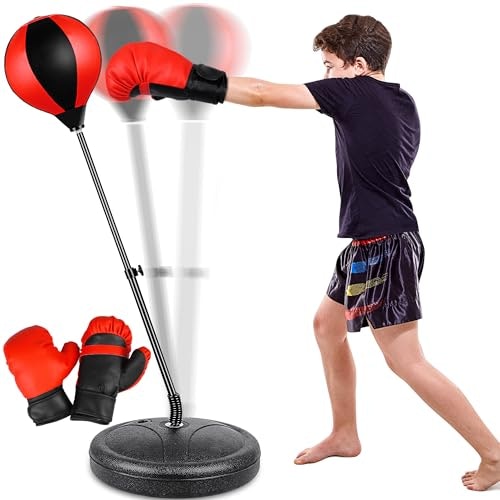 Height Adjustable Punching Bag Set for Kids: $30.97 Height Adjustable Punching Bag Set for Kids: $30.97