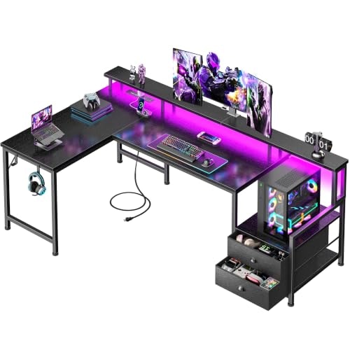 Korfile 57-inch L-Shaped Gaming Desk: $99.98 Korfile 57-inch L-Shaped Gaming Desk: $99.98