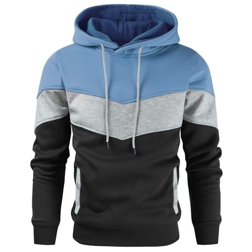 Gesean Men's Color Block Fleece Hoodie: $25.49