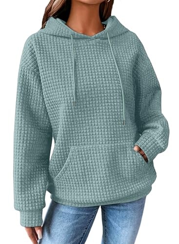 Shewin Women's Waffle Knit Hoodie: $19.98