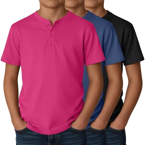Ficerd Boys Henley Short Sleeve T-Shirt 3-Pack: $18.99