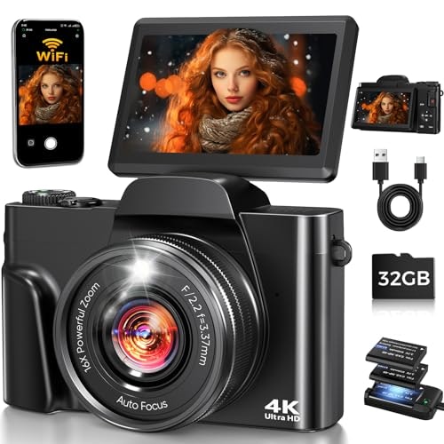 64MP 4K Digital Camera with Flip Screen: $59.97 64MP 4K Digital Camera with Flip Screen: $59.97