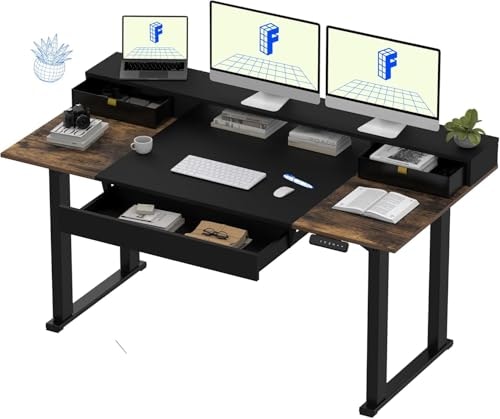Flexispot 4-Leg Standing Desk with Storage 71"x32": $294.48
