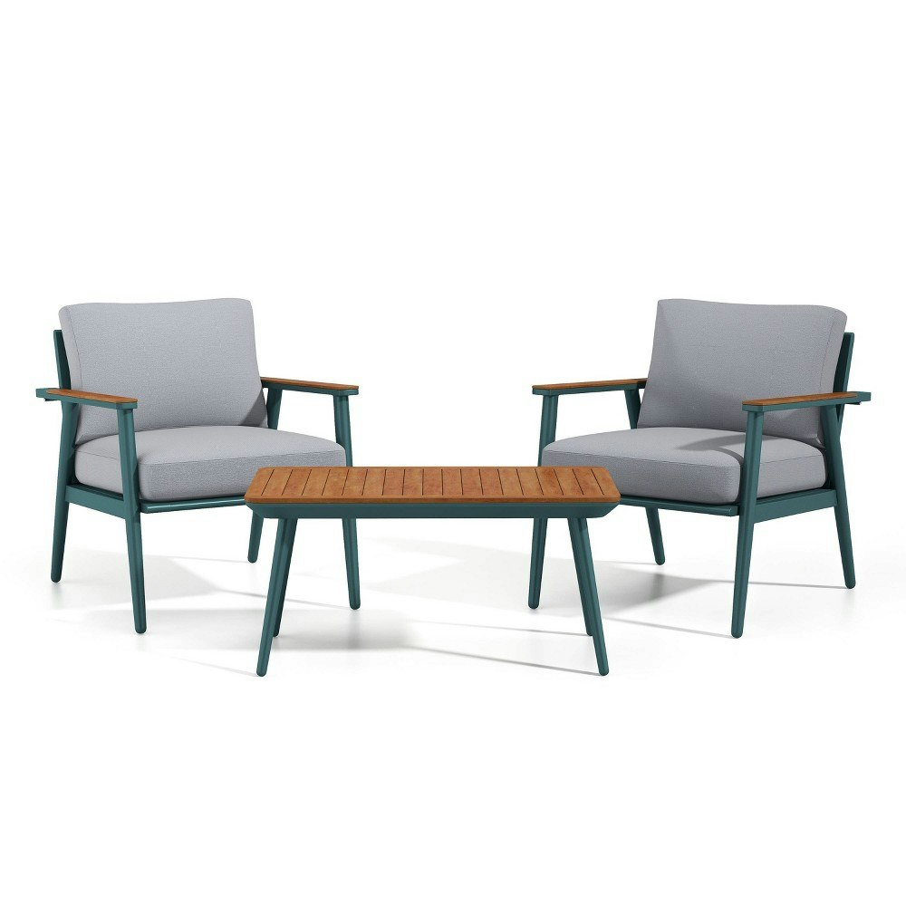 Peakey 3-Piece Aluminum Patio Conversation Set: $2,063.99 Peakey 3-Piece Aluminum Patio Conversation Set: $2,063.99