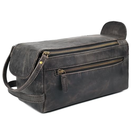 Full Grain Leather Toiletry Bag: $29.74