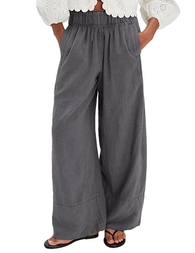 Ziqoty Women's Wide Leg Linen Lounge Pants: $28.89