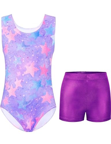 Kirinkylin Girls' Gymnastics Biketard: $14.44 Kirinkylin Girls' Gymnastics Biketard: $14.44