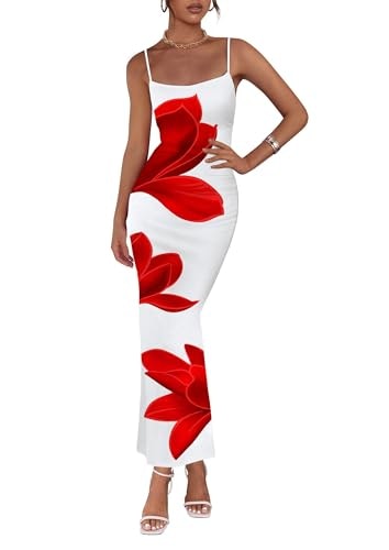 Prettygarden Women's Floral Spaghetti Strap Maxi Dress: $29.98 Prettygarden Women's Floral Spaghetti Strap Maxi Dress: $29.98