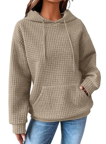 Shewin Women's Waffle Knit Hooded Pullover: $14.99 Shewin Women's Waffle Knit Hooded Pullover: $14.99