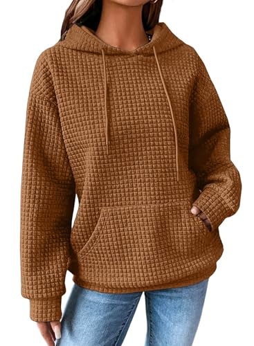 Shewin Women's Waffle Knit Hooded Pullover: $19.98 Shewin Women's Waffle Knit Hooded Pullover: $19.98